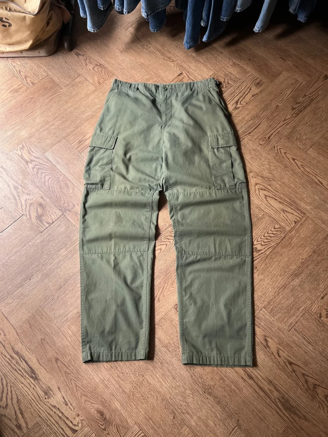 [34]오리지널 U.S ARMY 올리브그린 립스탑 밀리터리 카고 팬츠 상품이미지1