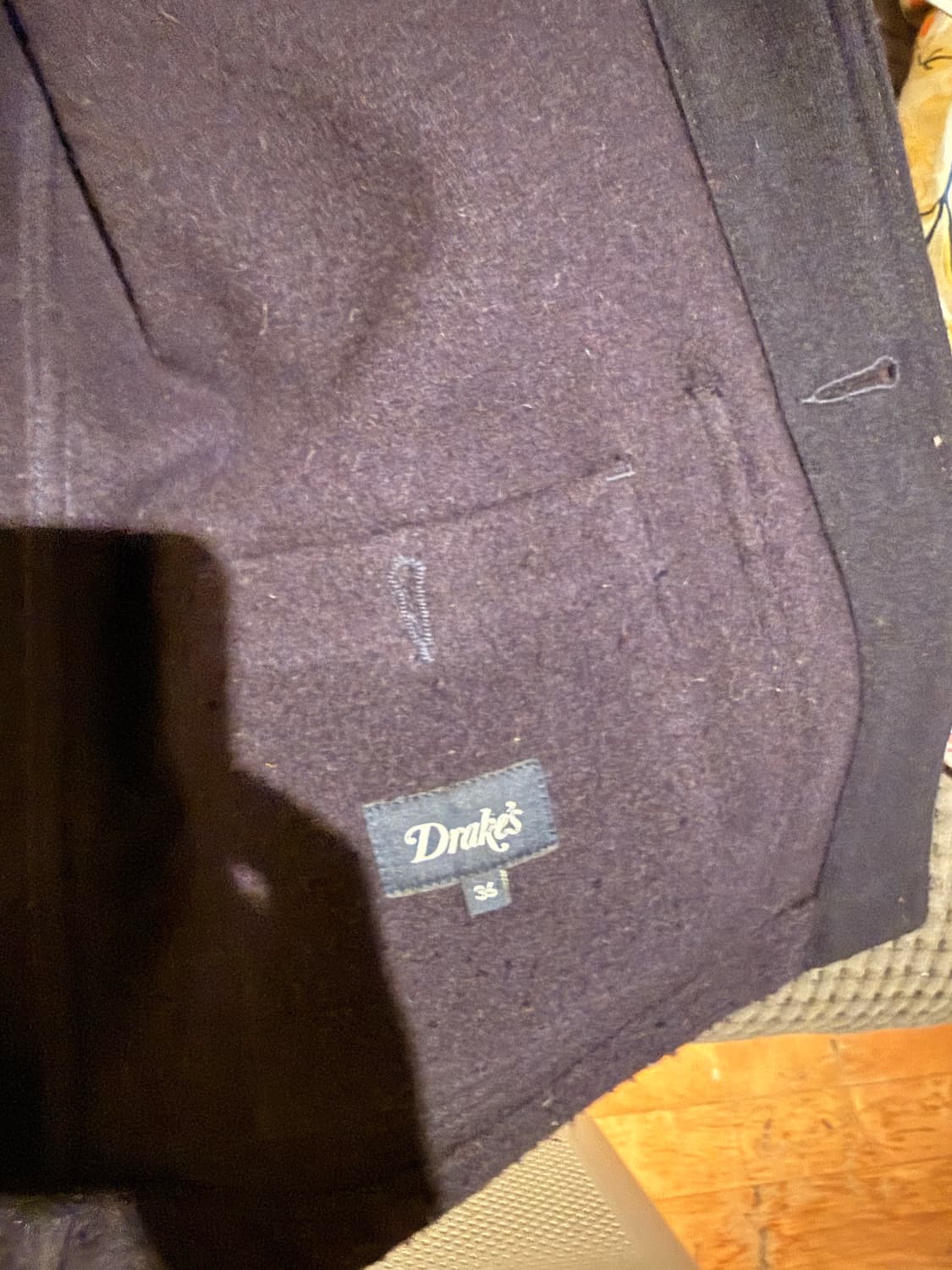 Drake's 네이비 카센티노 초어자켓 36사이즈 상품이미지5