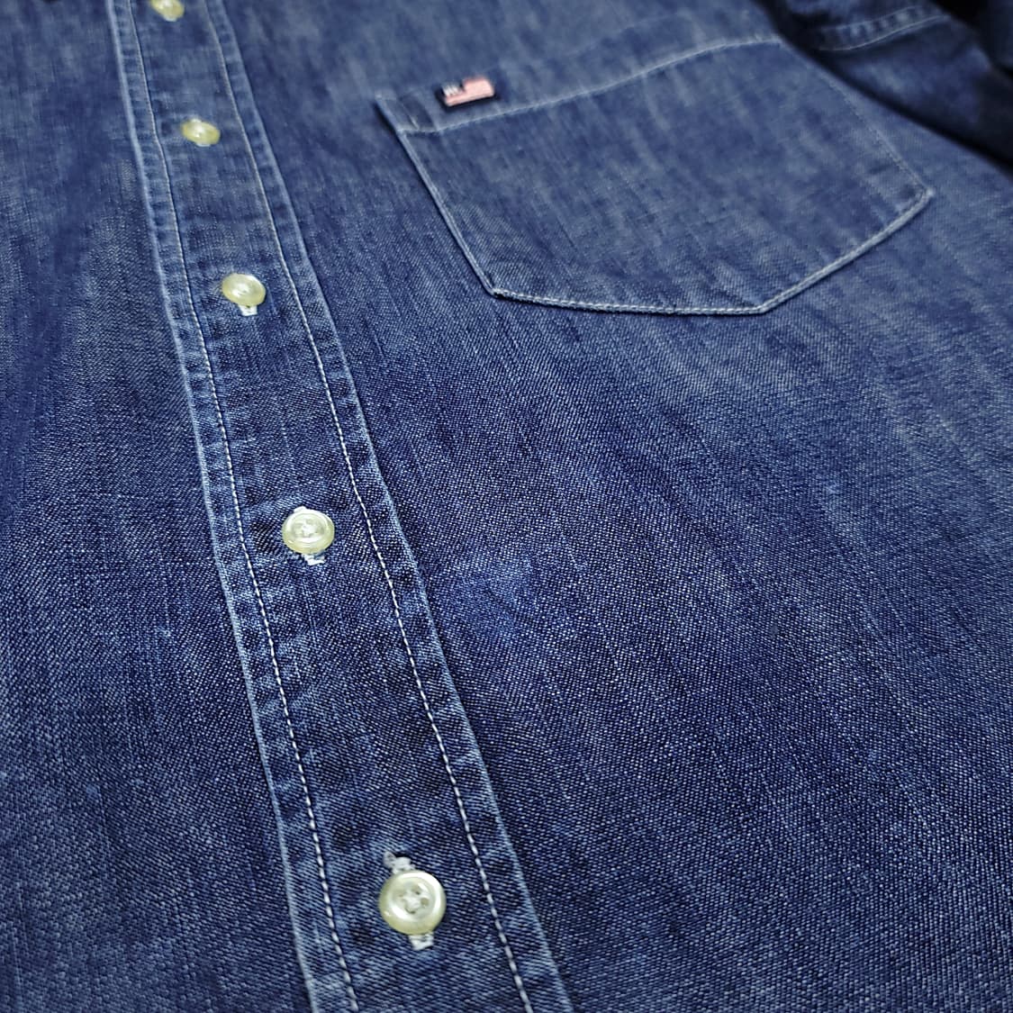 [95~100] 폴로 진스 컴퍼니 진청 성조기 데님 긴팔셔츠 상품이미지9