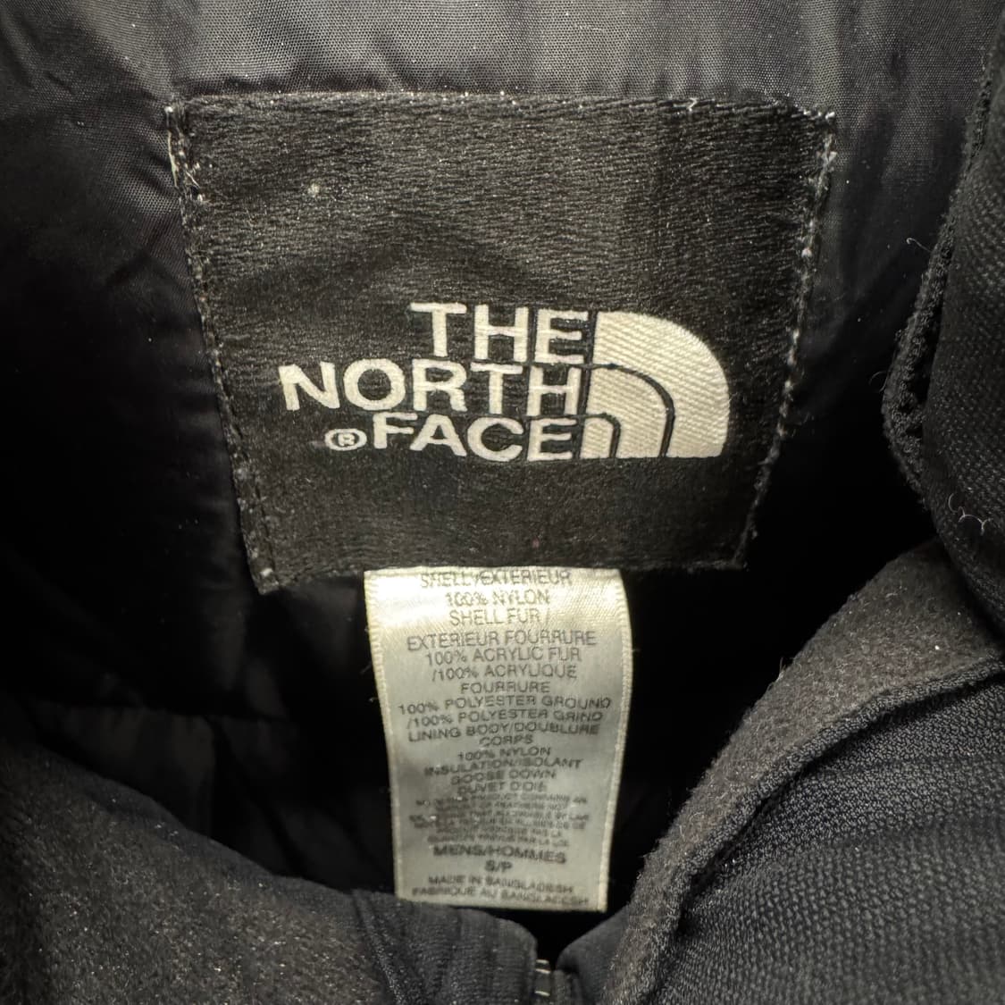 00s 노스페이스 다운 패딩 후드 점퍼 전면 포켓 포인트 블랙 상품이미지8