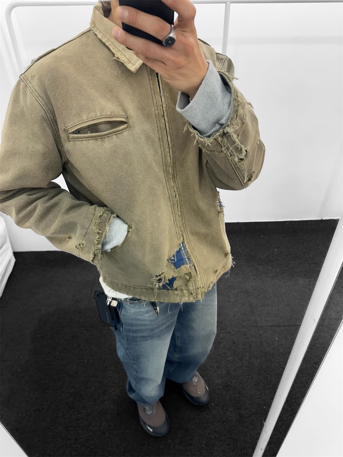 빈티지 패치 워크자켓 상품이미지10