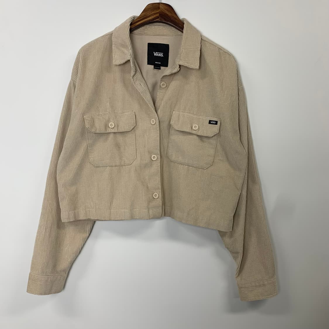 반스 포켓 베이지 코듀로이 셔츠 상품이미지2