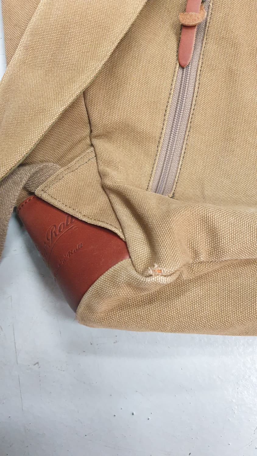 팩큰롤 캔버스 가죽 롤탑 백팩 상품이미지5