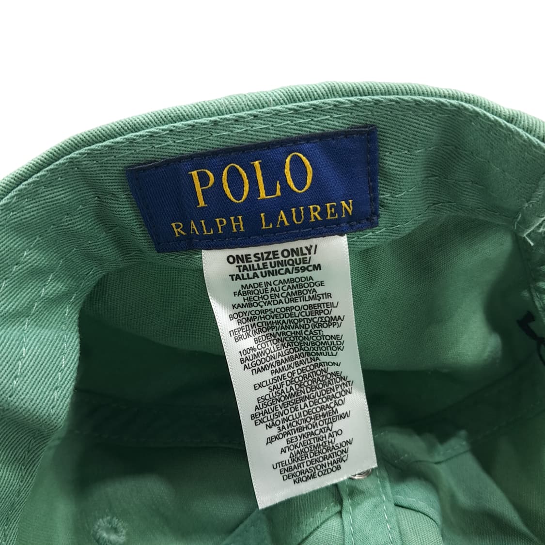 CN873 폴로 랄프로렌 에메랄드그린 블랙 자수 볼캡 모자 상품이미지8