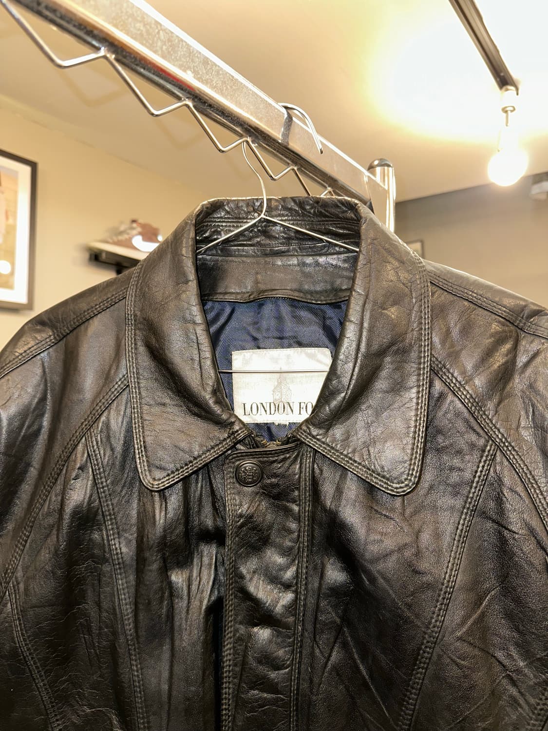 90’s London Fog genuine leather bomber  상품이미지5