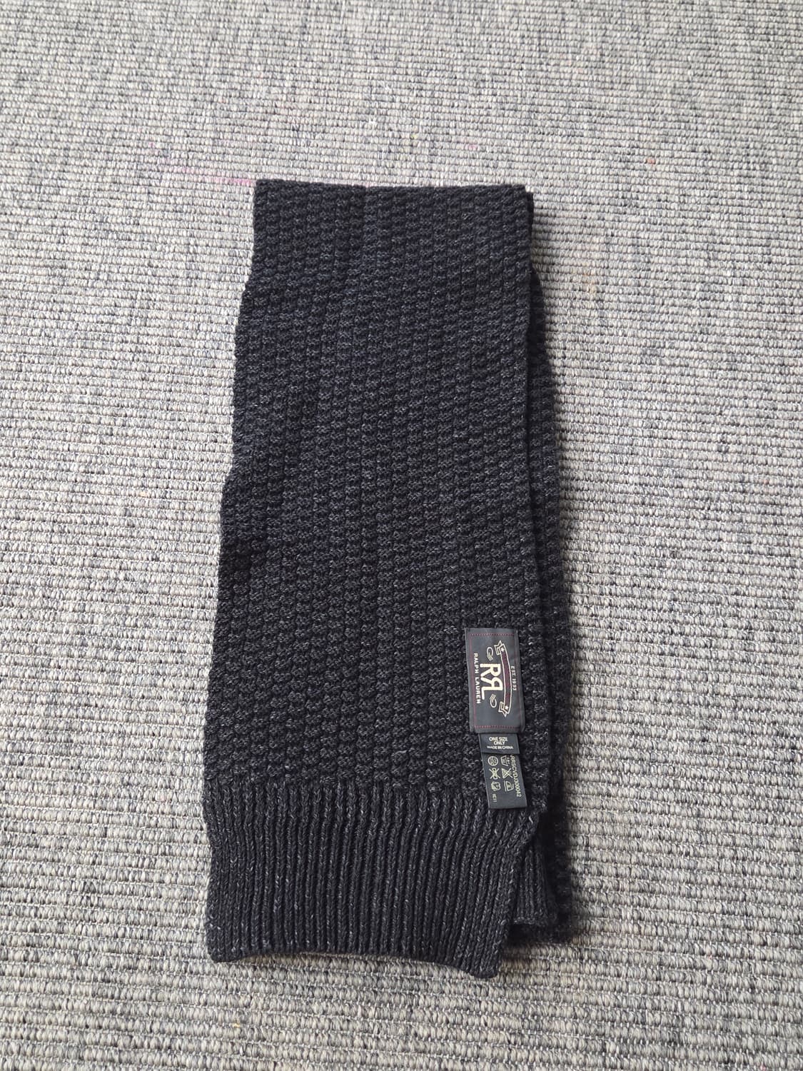 더블알엘 워시드 블랙 머플러 상품이미지1