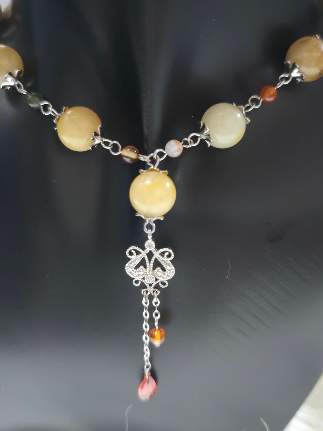 엔틱 황옥 핸드메이드  목걸이 상품이미지2