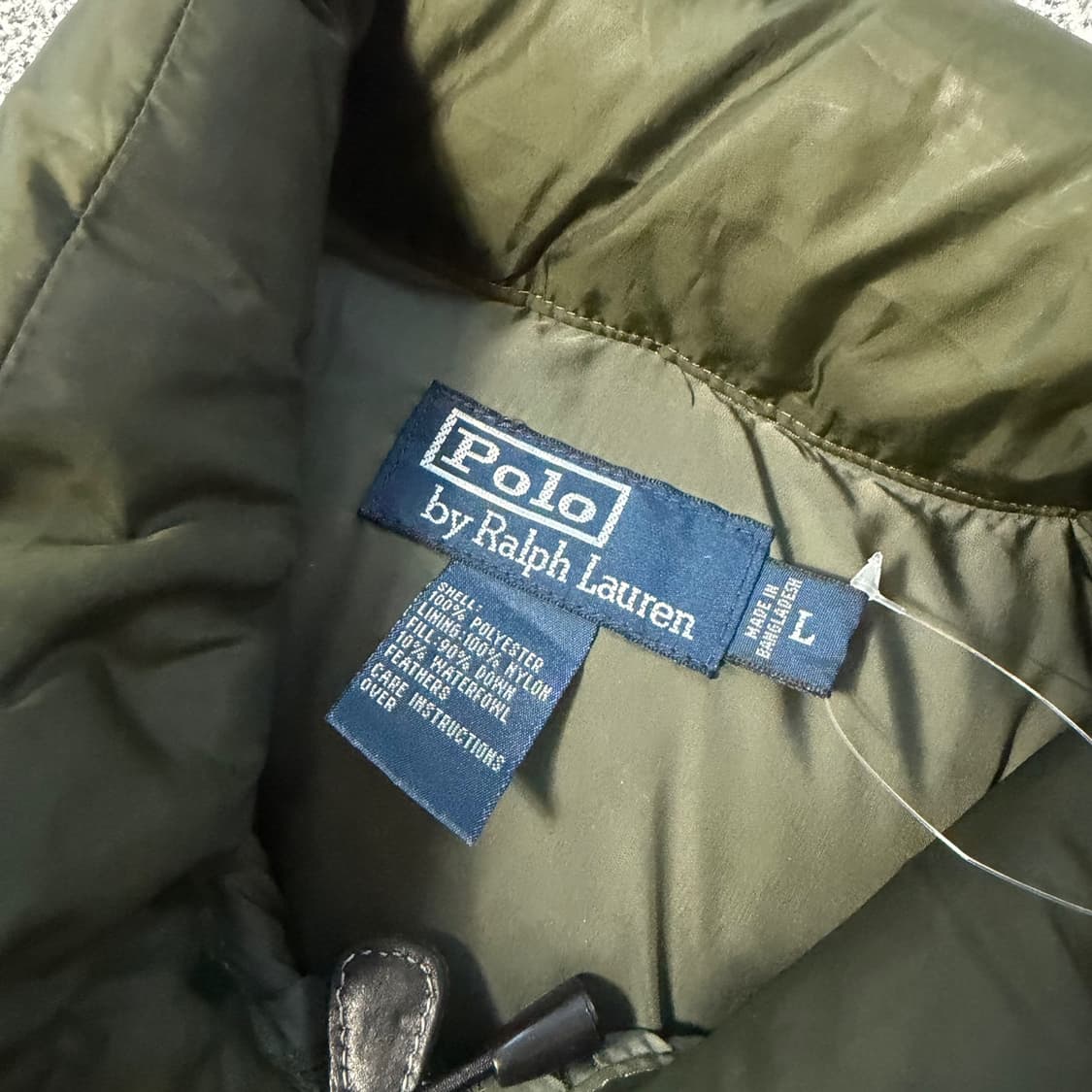 폴로 카키색 푸퍼 패딩 자켓 상품이미지3