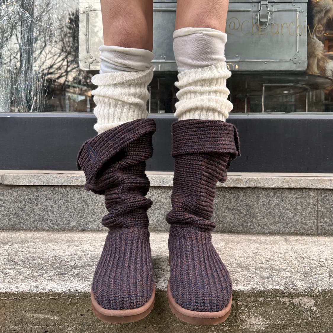 00s 딥 브라운 어그 카디 니트 부츠 상품이미지6