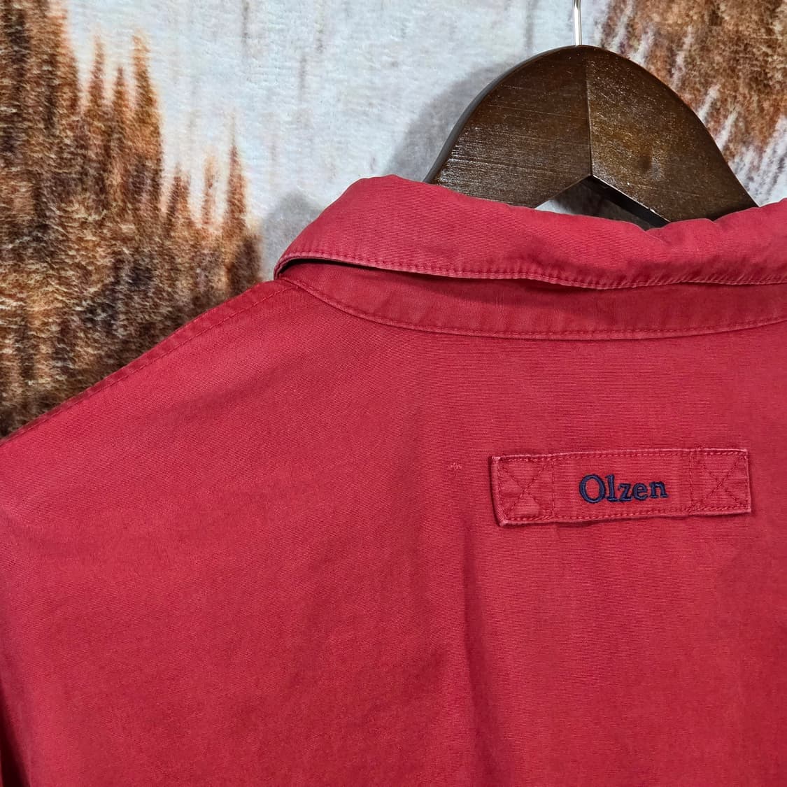 빈티지 체크안감 래드 코튼 블루종 자켓 상품이미지5