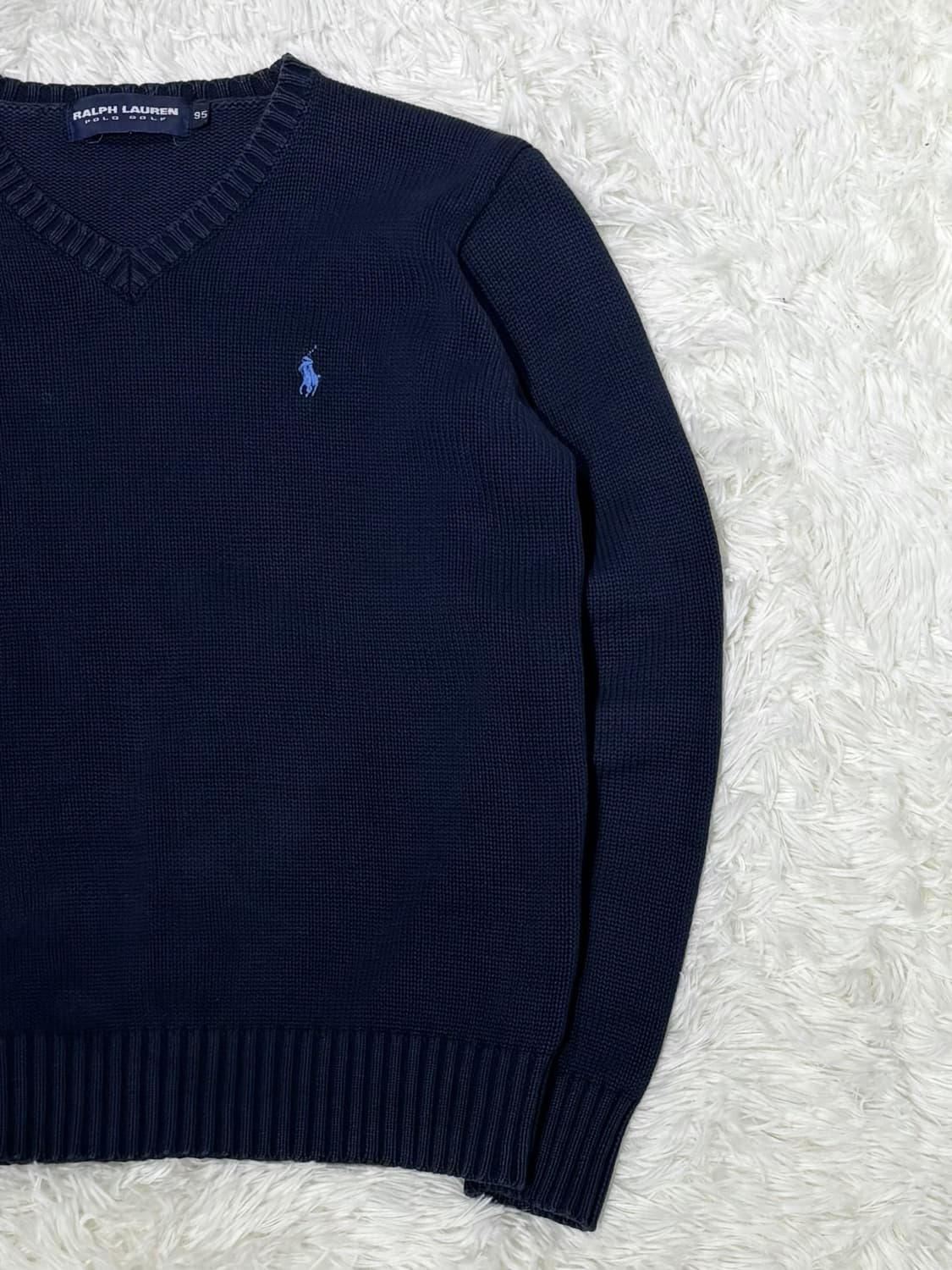 폴로랄프로렌 GOLF 네이비 포니 브이넥 니트 상품이미지5