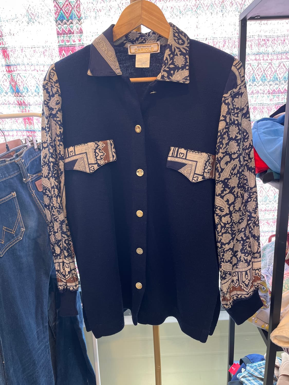 Vintage 70s-90s CARIOLO 패턴 셔츠 상품이미지1