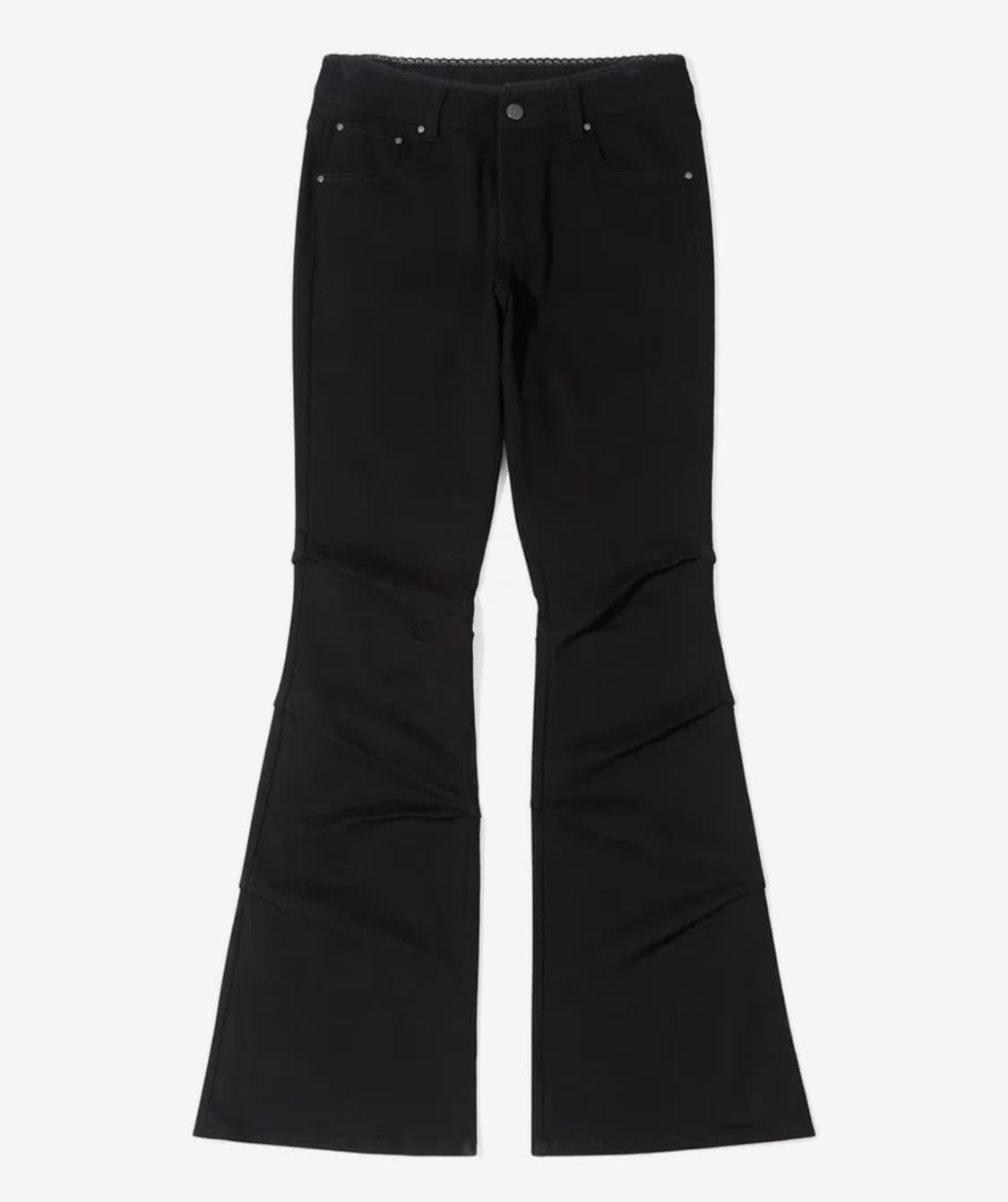 W. 플레어핏 핀턱 레이스 웜 코튼 팬츠 상품이미지1