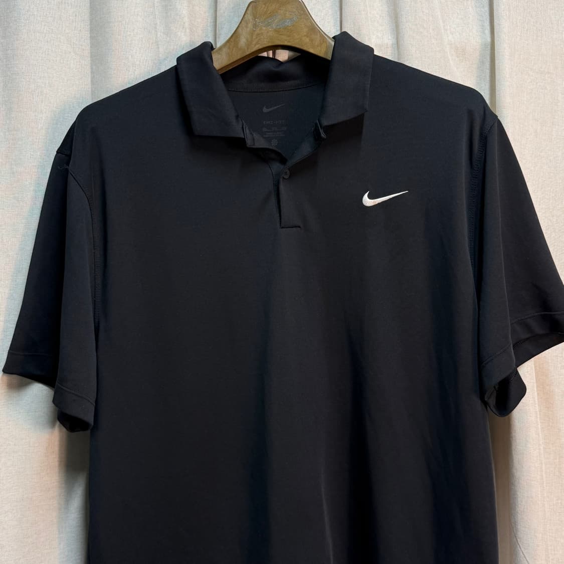 [4XL] 나이키 블랙 드라이핏 기능성 폴로 반팔 티셔츠 상품이미지3