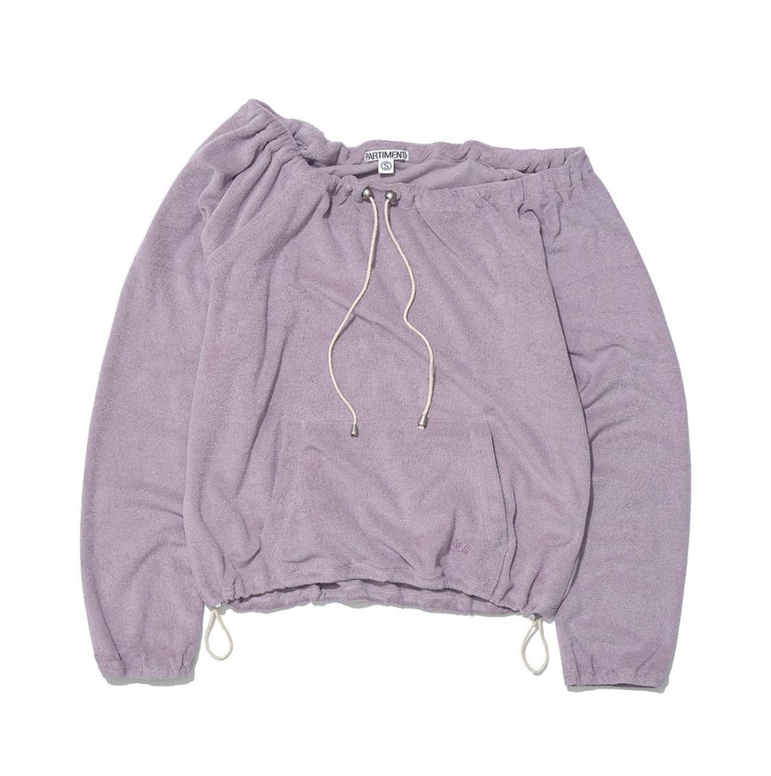 파르티멘토 우먼 테리 드로우스트링 오프숄더 탑 더스티플럼 판매합니다 상품이미지1