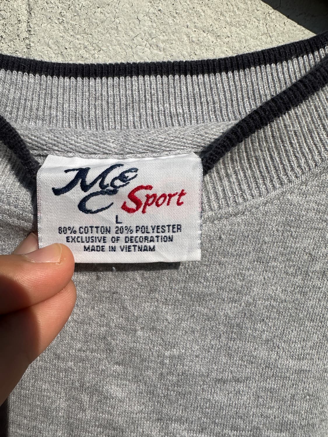 [XL] MC sport 그레이 맨투맨 스웻셔츠 상품이미지3