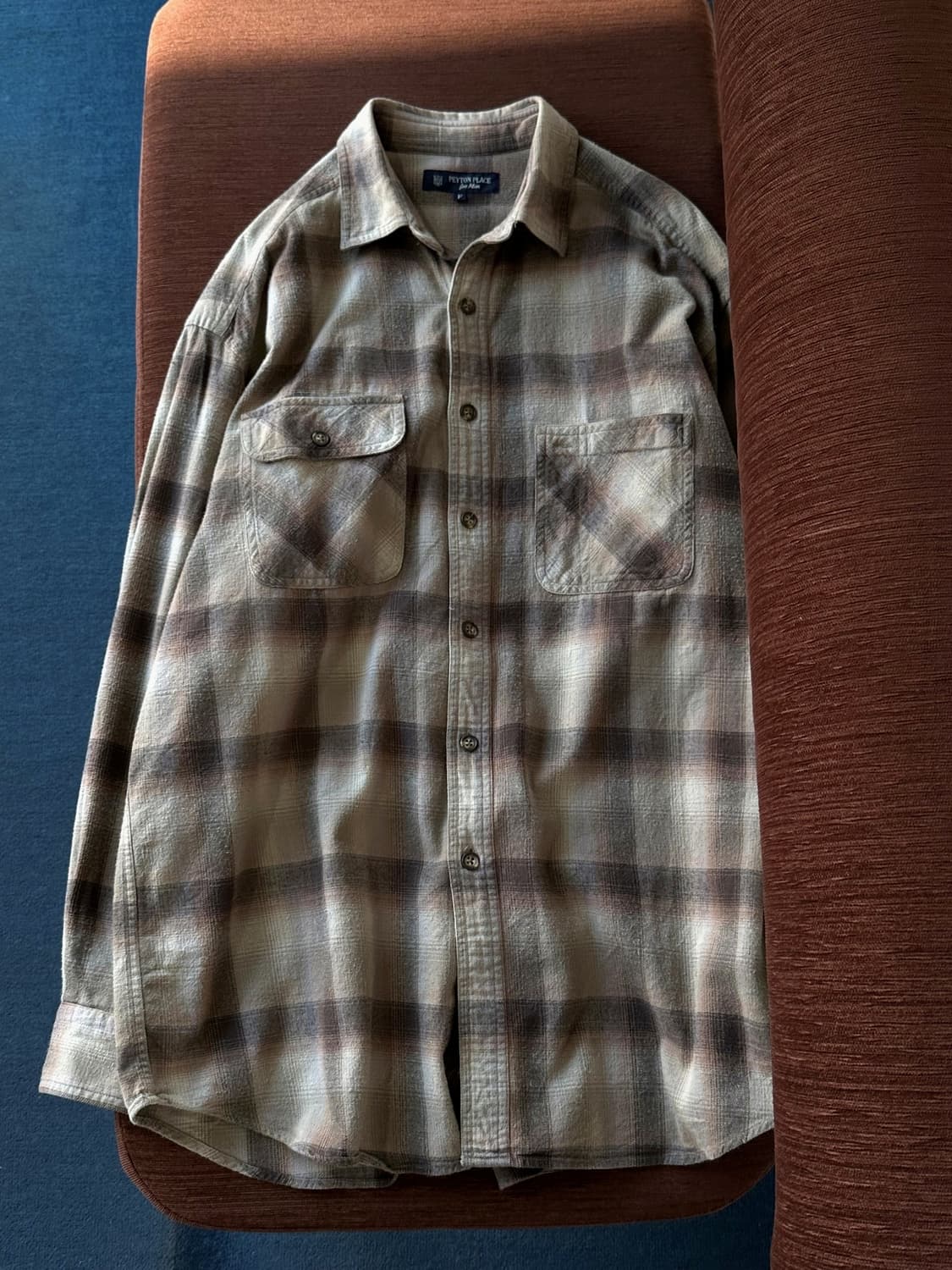 Cotton woven nel check shirt 상품이미지4