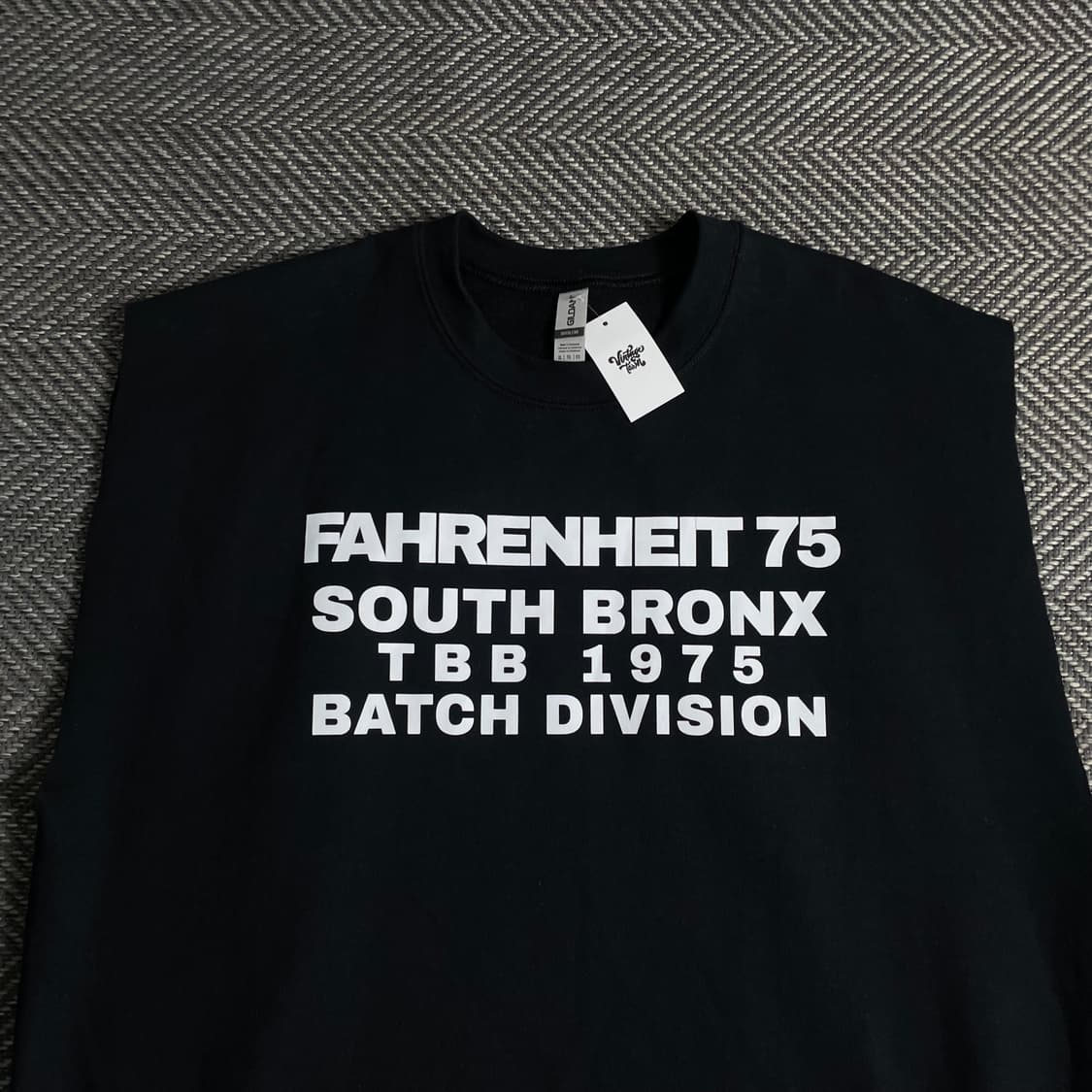 길단 빈티지 레터링 박시핏 슬리브리스o 3666 상품이미지3