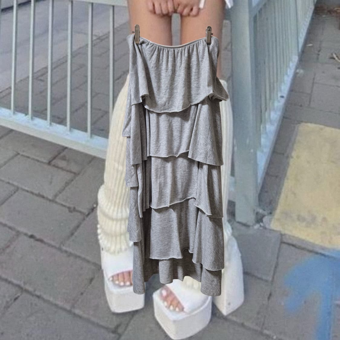 Vintage 02 Ruffle layered Skirt 상품이미지2