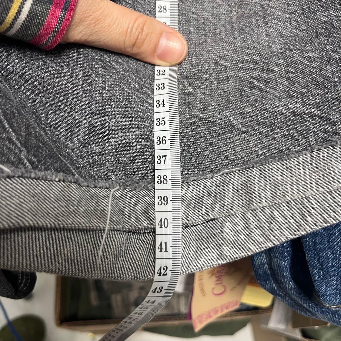 리바이스 501 블랙 데님 반바지 32 상품이미지7