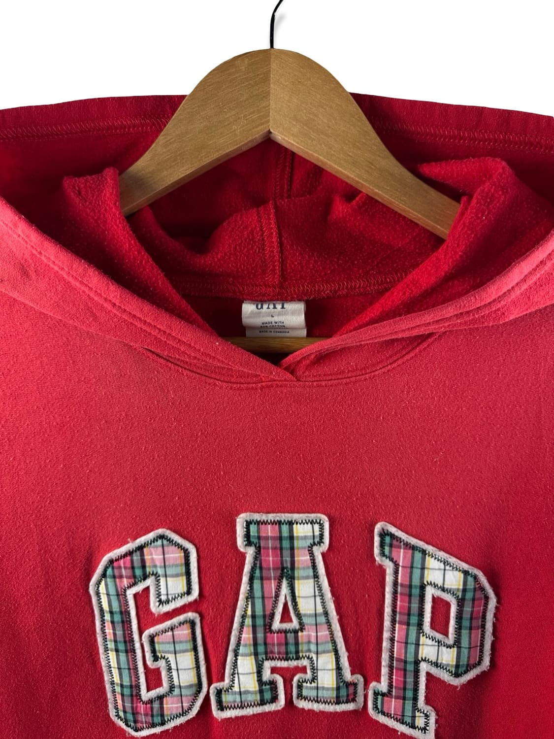 갭 레드 체크 후디1997 상품이미지3