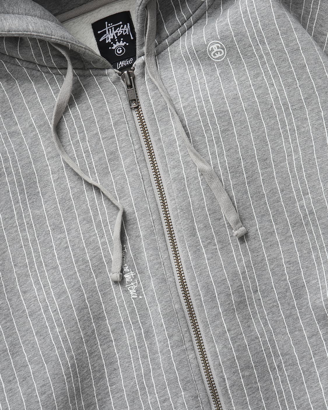 STUSSY Stripe Zip Hoodie 상품이미지7