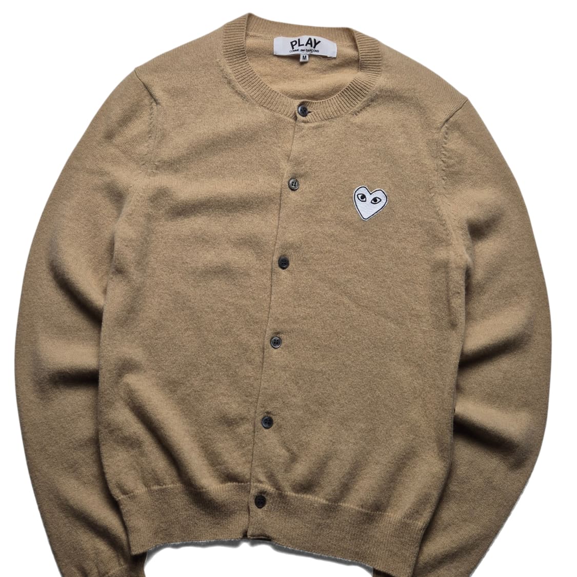 [M] 꼼데가르송 하트로고 가디건 베이지 상품이미지3