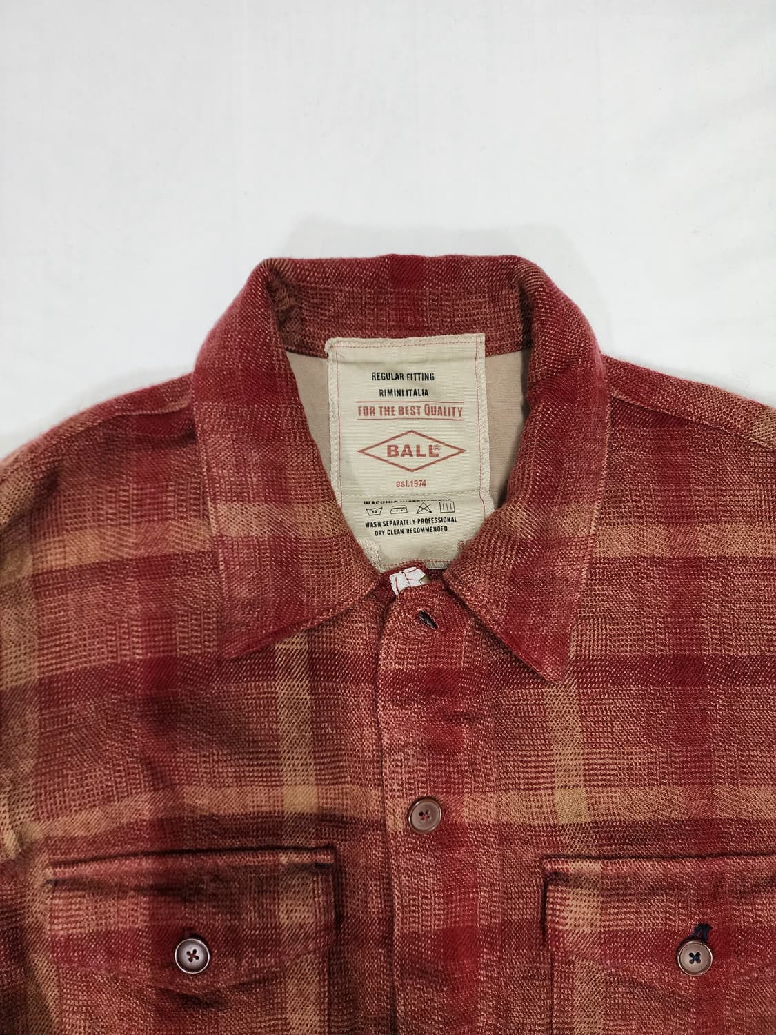 Ball 볼 플란넬 체크 집업 셔츠 상품이미지3