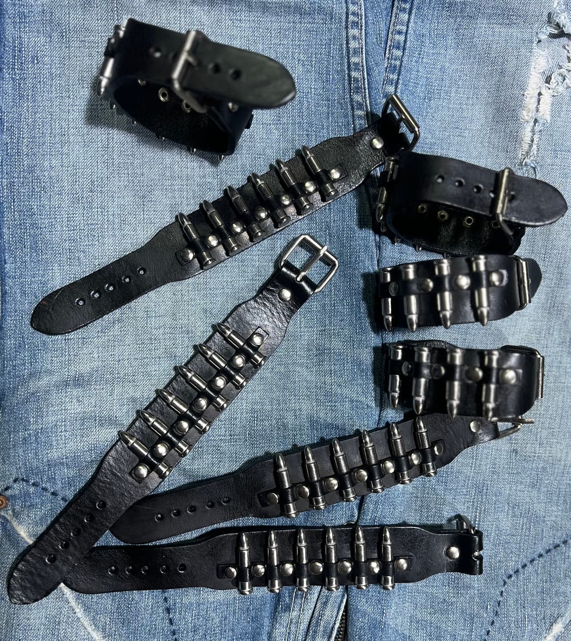 총알 가죽팔찌 상품이미지1