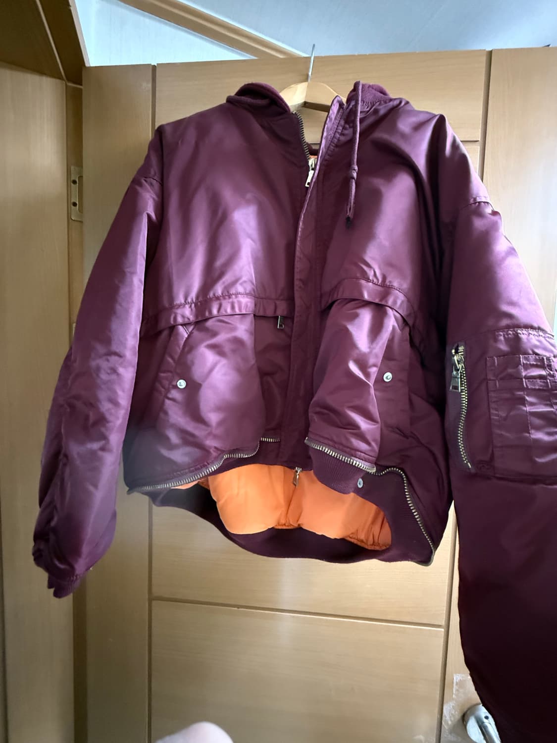 버건디 항공점퍼 ma-1 상품이미지1