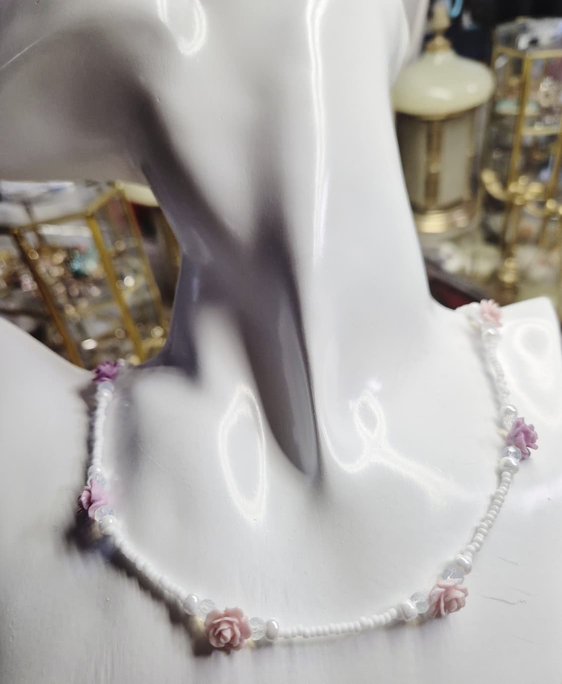 핸드메이드 송석장미 비즈목걸이 상품이미지2