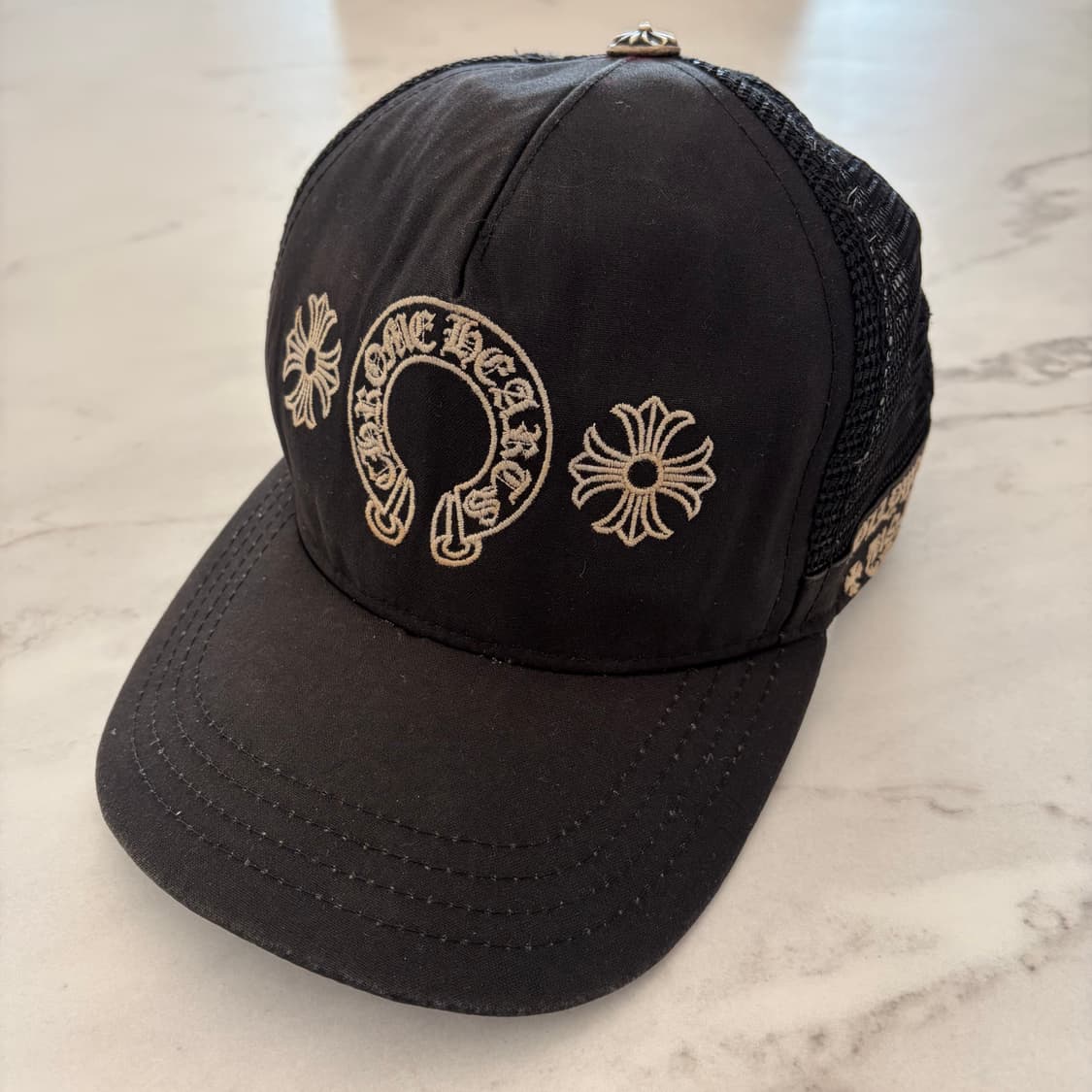 크롬하츠 홀스슈 크로스 사이드 로고 메쉬 캡 모자 USA OS 상품이미지2