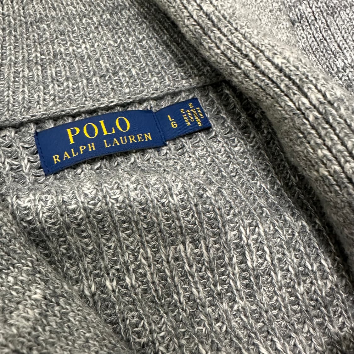 POLO 폴로 랄프로렌 숏카라 니트 가디건 그레이 L 상품이미지3