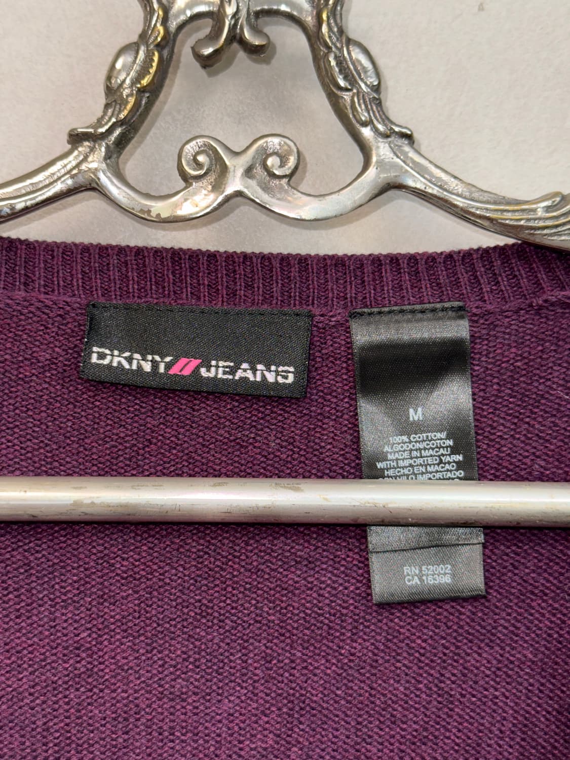 DKNY deep purple fairy beads wrap 가디건 상품이미지7