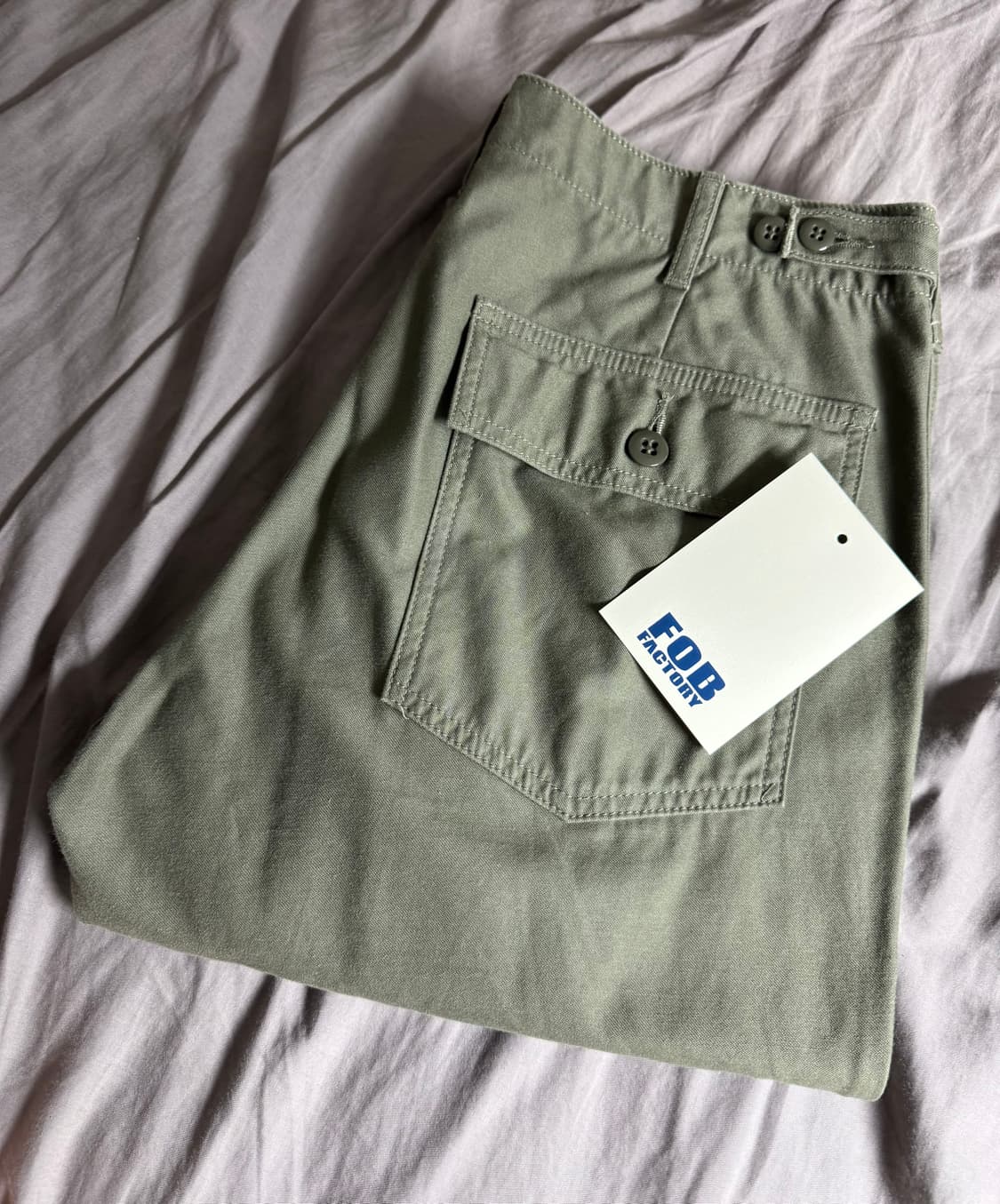 FOB 팩토리 올리브 퍼티그 팬츠 상품이미지3