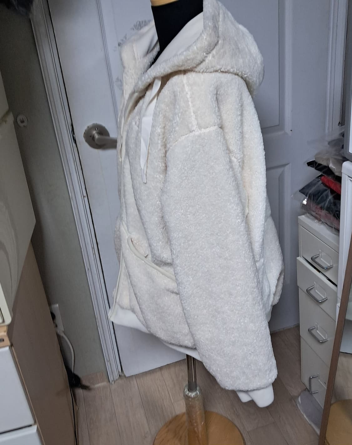 뉴발란스 뽀글이 후리스 플리스 후드집업 M(약95)남녀공용 상태최상 상품이미지2