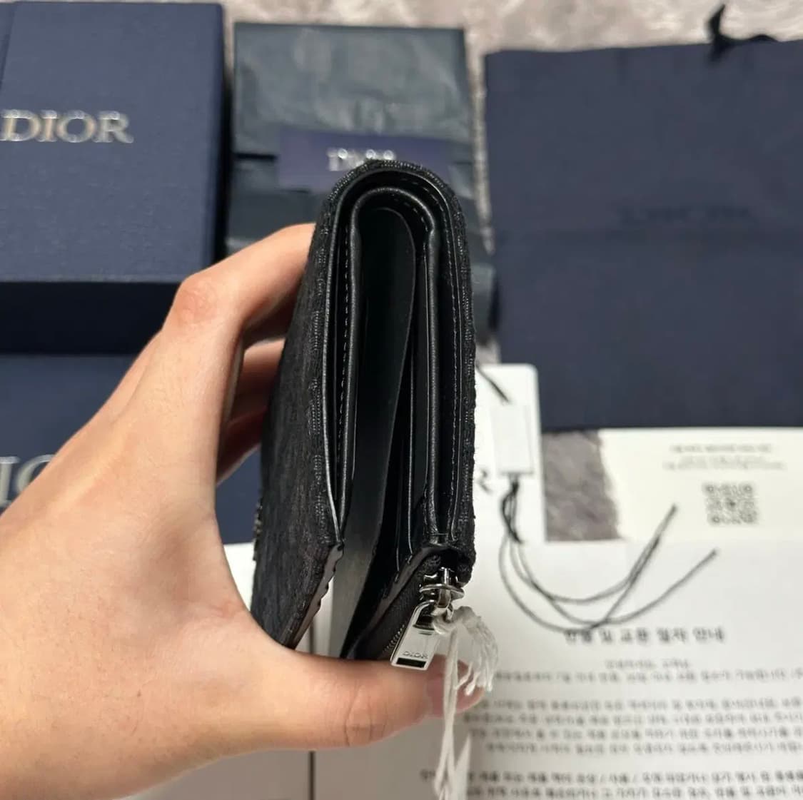 [미사용/새상품] 디올 오블리크 버티컬 컴팩트 반지갑 신형 상품이미지5