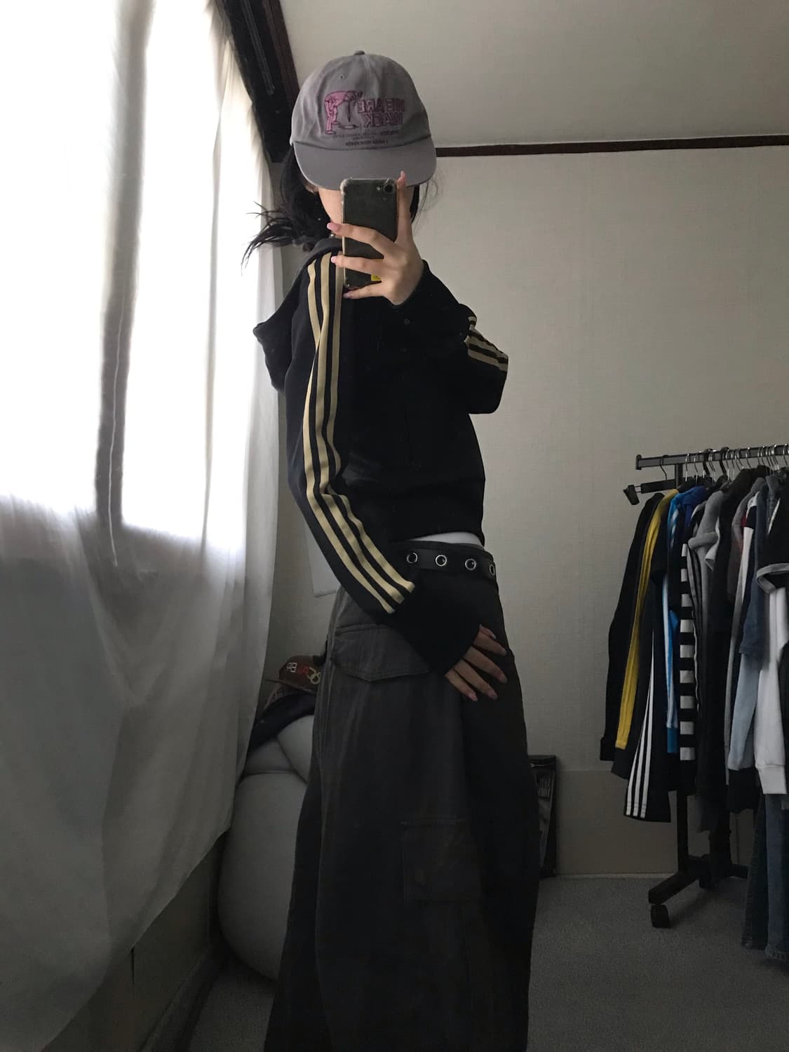 아디다스 블랙 골드 후드져지 상품이미지3