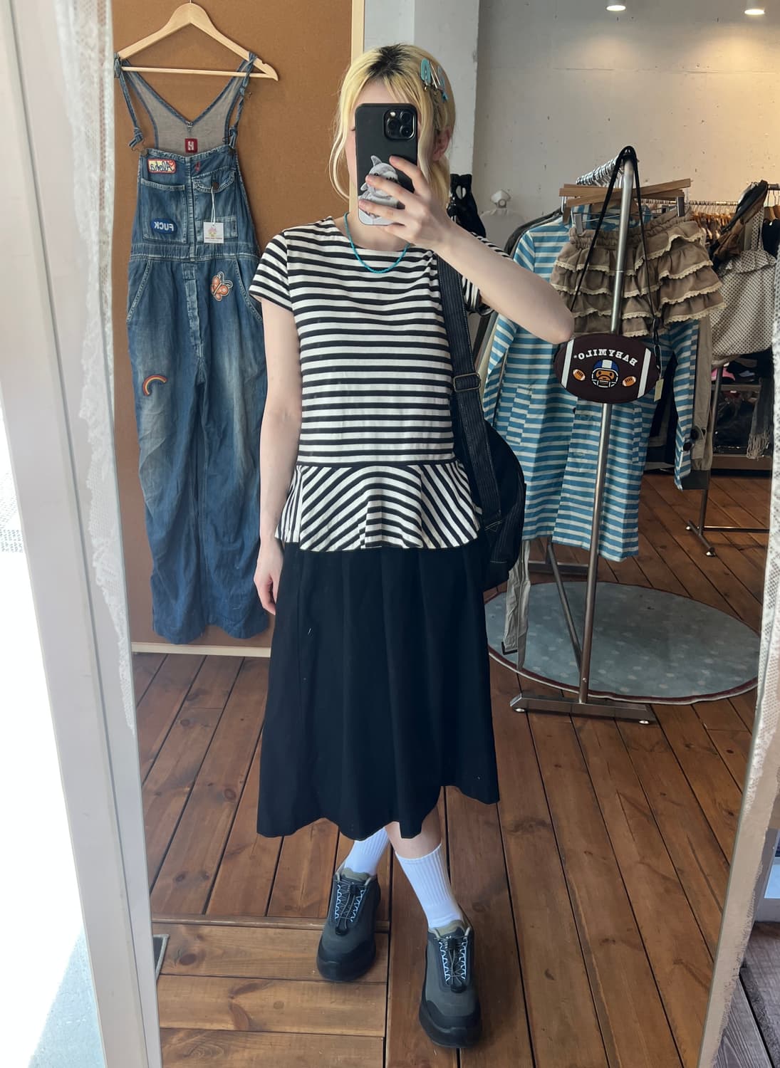 폴로 블랙 스트라이프 프릴 반팔 상품이미지4