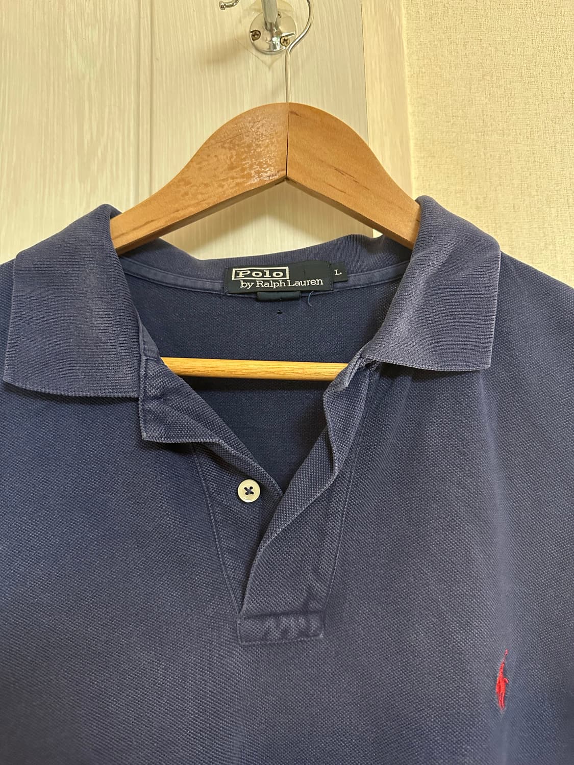 90s polo pk shirt navy L 상품이미지2