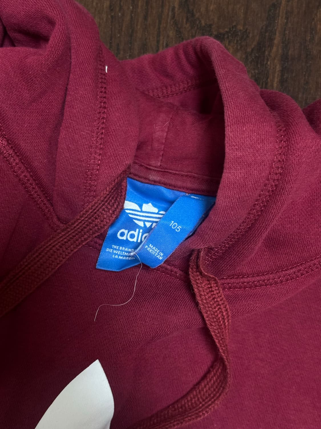 아디다스 버건디 후드티(남녀공용) 상품이미지3