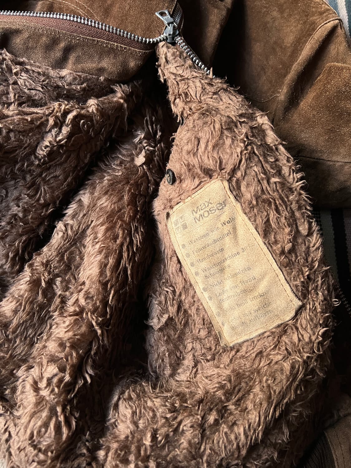 [S]8~90's 유럽 빈티지 쉐르파 스웨이드 자켓 상품이미지7