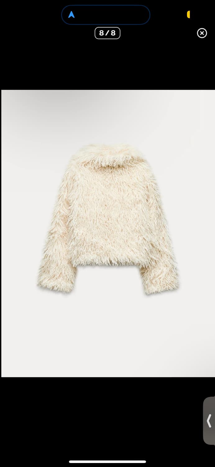 자라 아이보리 퍼자켓 새상품 상품이미지5