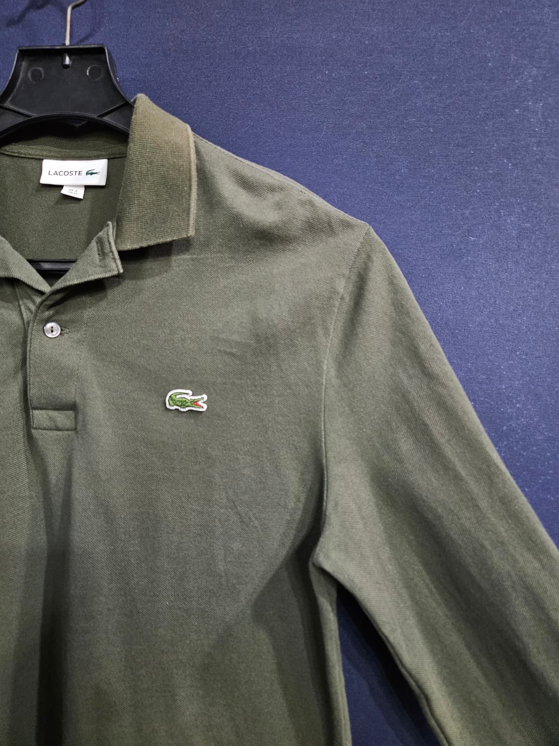 라코스테 카키 남성 95 카라 긴팔티셔츠  상품이미지4