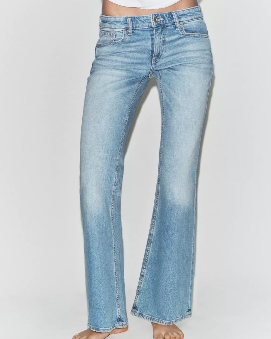 자라 로우라이즈 부츠컷 라이트블루 32 상품이미지3
