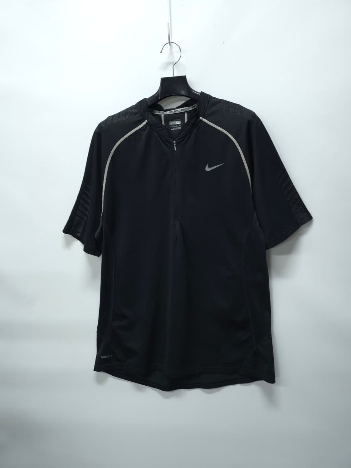 ​나이키 NikeFIT DRY 블랙 하프 집업 기능성 반팔 티셔츠 105 상품이미지1