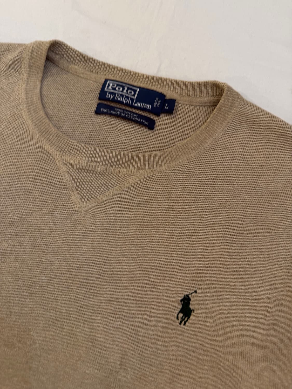 폴로 랄프로렌 오트밀 코튼 니트 베이지 상품이미지2