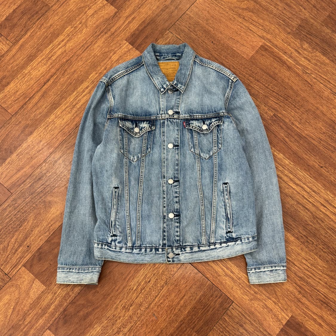 L 리바이스 프리미엄 빅E 워싱 데님 청 자켓  상품이미지1