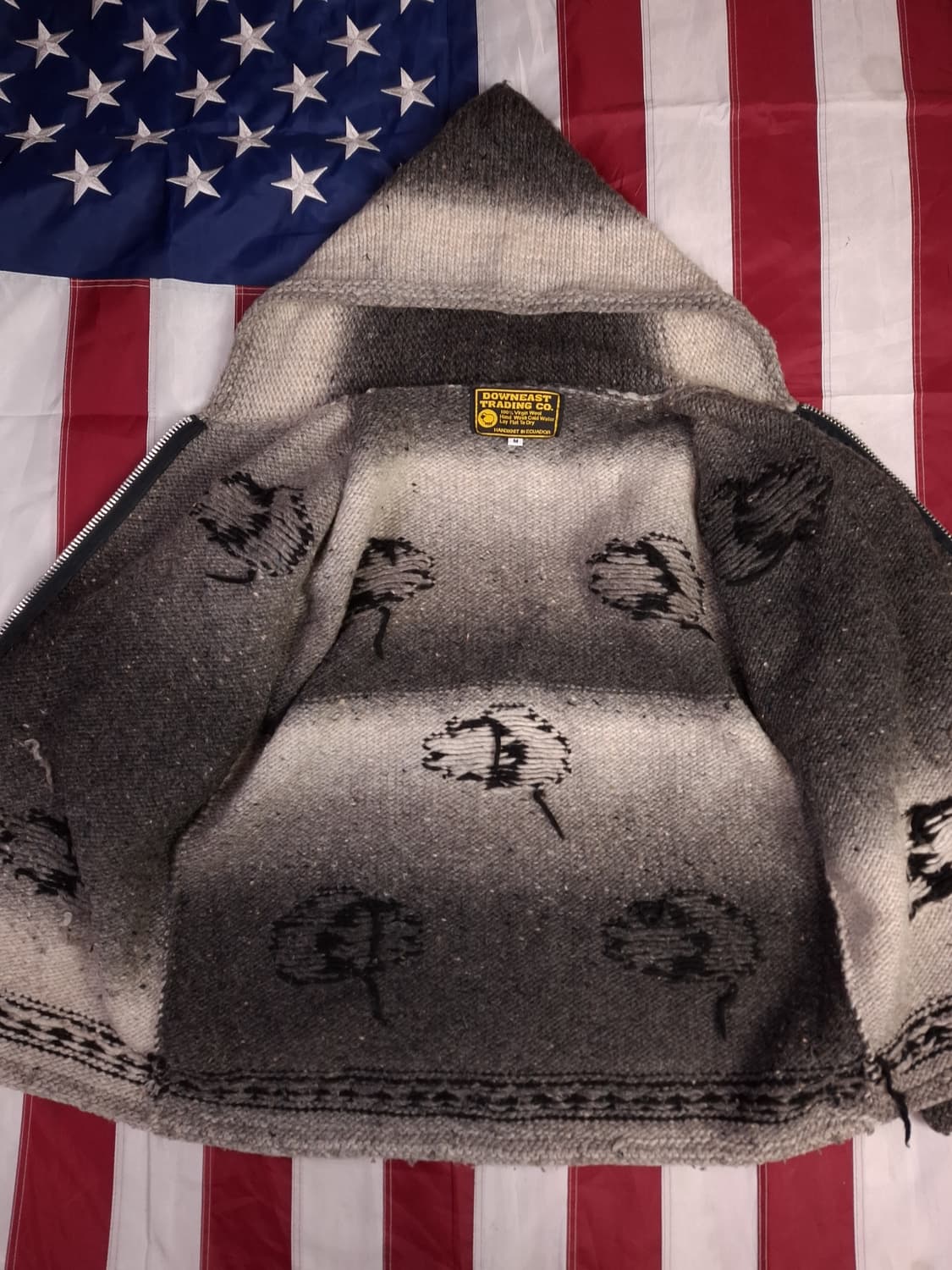 오리지날 에콰도르 핸드메이드 에스닉 울 후드 니트 상품이미지6