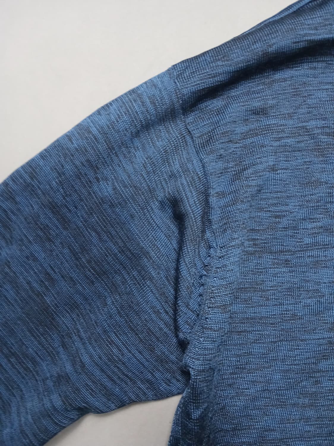 [L] 빈티지 블루 멜란지 긴팔 폴로 니트 상품이미지8
